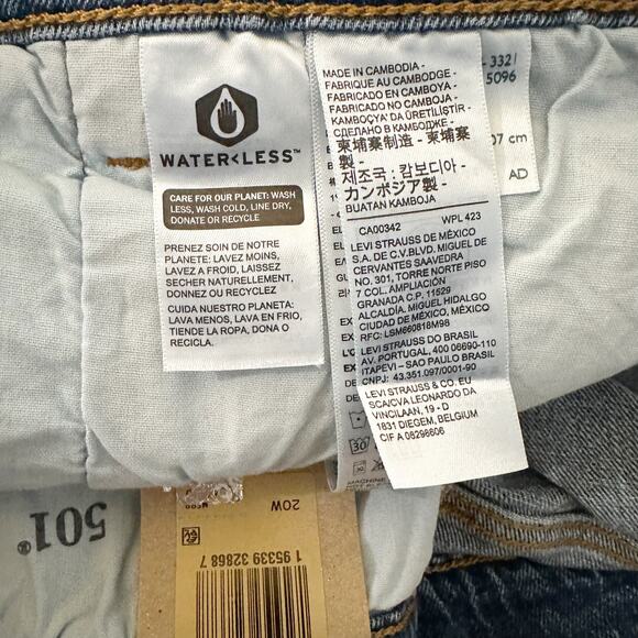 Levi's 501 High Rise Shorts 20W NWT - Picture 6 of 7